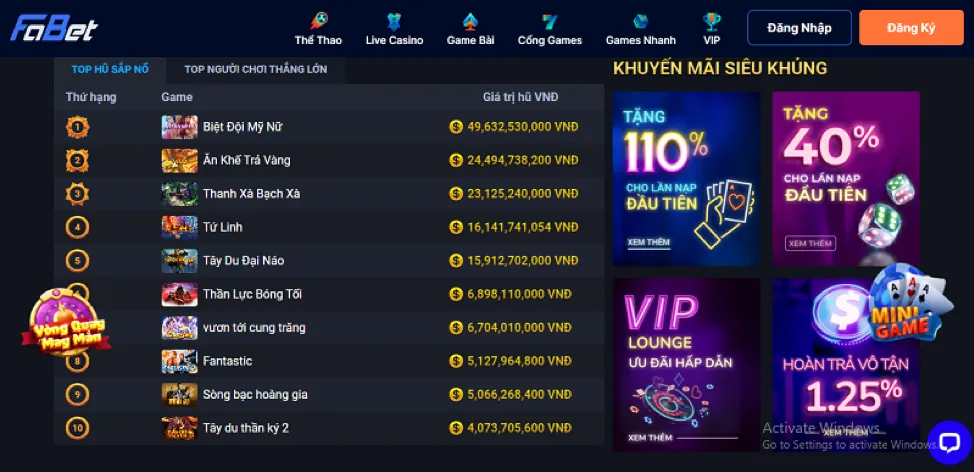 Ưu Đãi Casino Trực Tuyến F88 Online